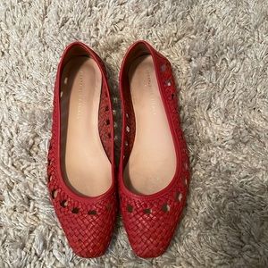 Loeffler Randall, Size 7.5 Red Woven Flats
